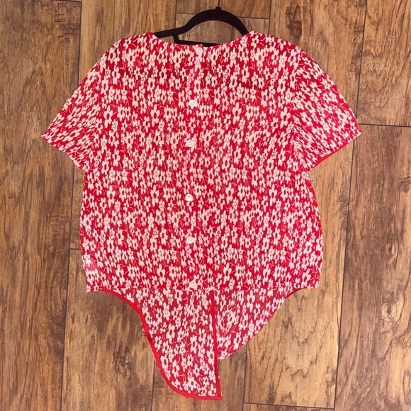 red and white floral madewell top - Picture 4 of 4